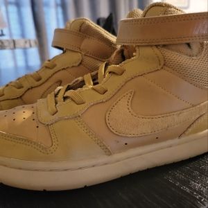 Boys wheat colored. High tip sneakers